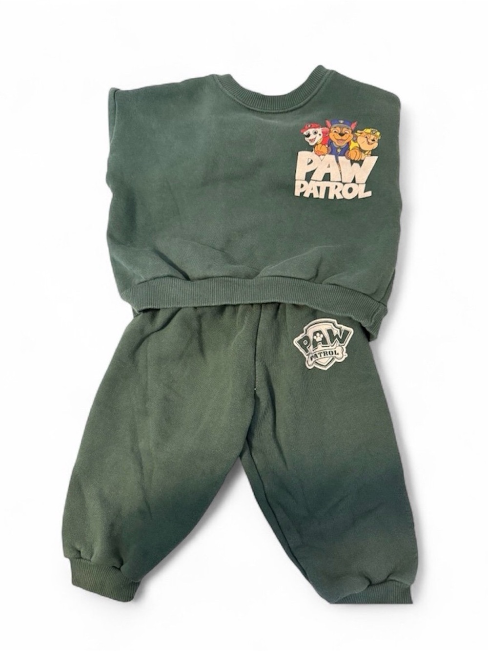 Zara Olive Green Paw Patrol Kids Sweatshirt & Joggers Set